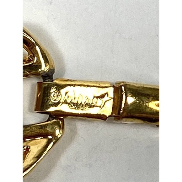 Monet Bracelet Linked Gold Tone 7” Estate Jewelry - Picture 11 of 12